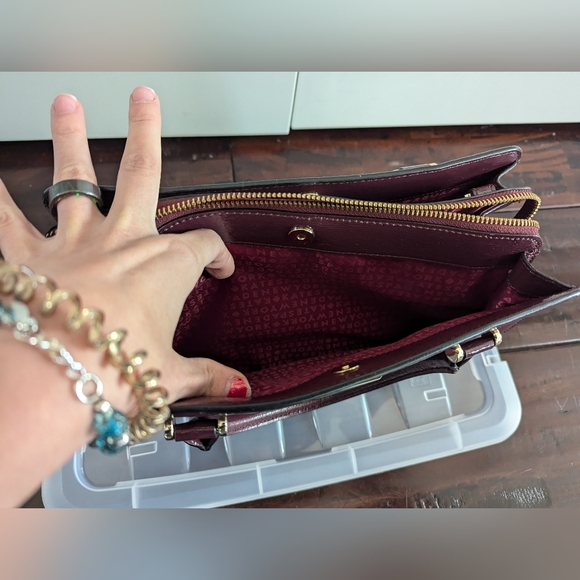 Kate Spade Mahogany/Burgundy Bixby Place Lise Satchel - Picture 14 of 17